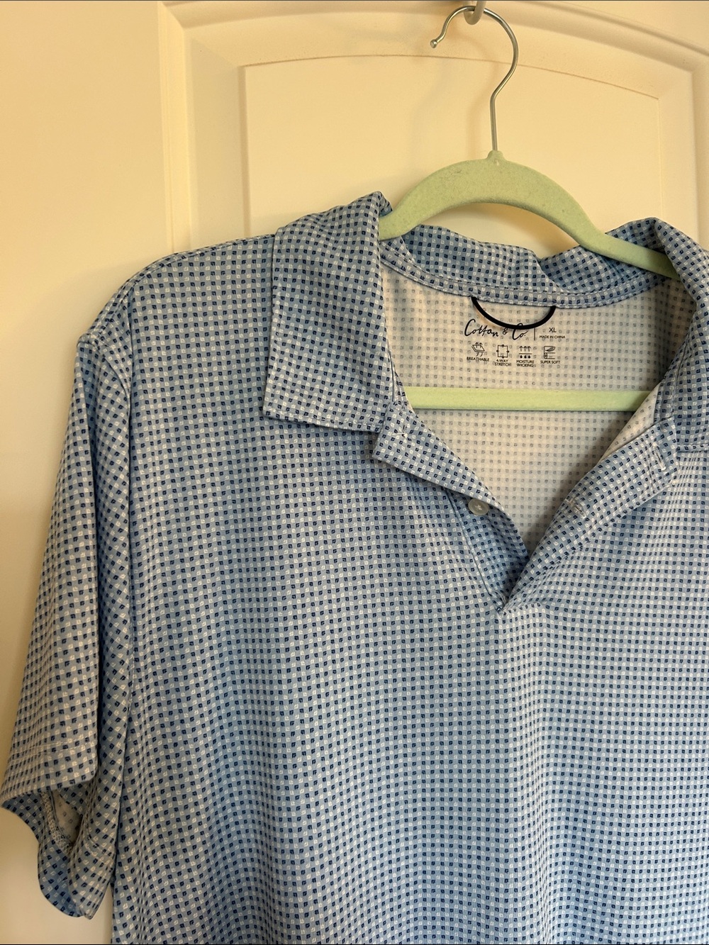 Light Blue Men's Golf Polo Shirt